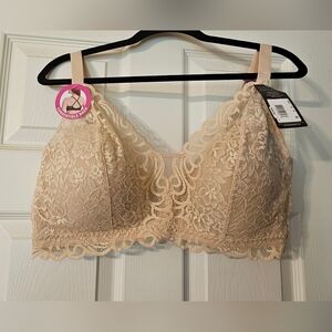 Bali  Lace Bralette in Nude/Tan Sz 2XL  NWT